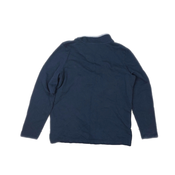 L.L.Bean Mens L Navy Blue 4 Button Denim Placket Long Sleeve Shirt - Picture 7 of 7